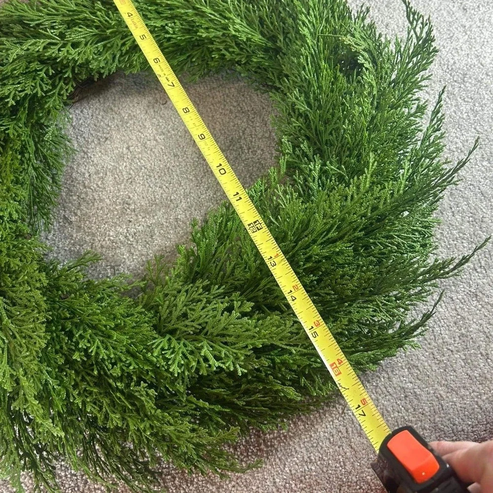 Hearth & Hand Artificial Wreath Green Cedar Farmhouse Decor 18 in